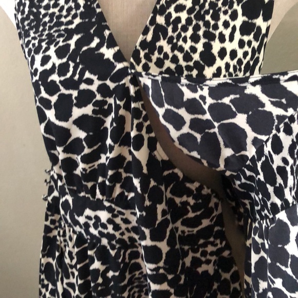 Who What Wear Animal Print Ruffle Trim Dress - Picture 8 of 13
